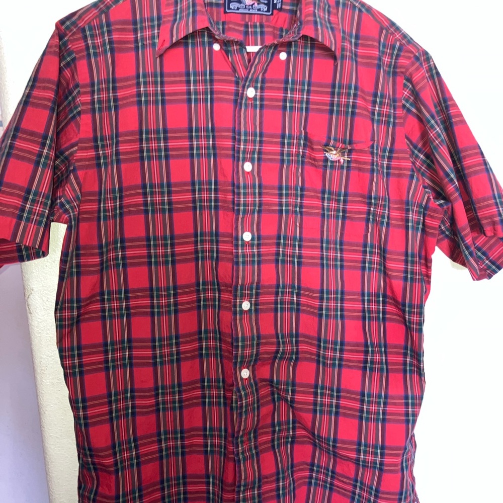 American Living Red and Blue Dress‎ Shirt